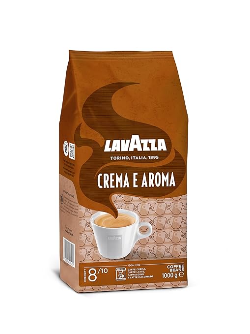 Lavazza, Crema e Aroma, Arabica und Robusta Kaffeebohnen, Ideal für Espressomaschinen, mit Schokoladigen Aromen, Reicher und Vollmundiger Geschmack, Intensität 8/10, Mittlere Röstung, 1 kg Packung – Bild 3