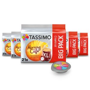 Tassimo Kapseln Morning Café XL Strong & Intense, Big Pack, 5 x 21 Pads, 105 Kaffeekapseln