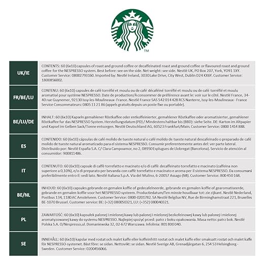 STARBUCKS Discovery Variety Pack by Nespresso, Kaffeekapseln mit einer Auswahl an hellen, mittleren und dunklen Röstungen, 6 x 10 (60 Kapseln) – Bild 2