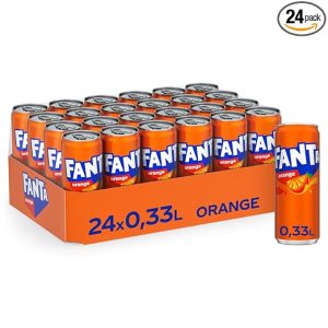 Fanta Orange - fruchtig-spritzige Limonade mit klassischem Orangengeschmack - erfrischendes Softgetränk in Einweg Dosen (24 x 330 ml)