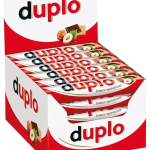 duplo Einzelriegel – knuspriger Schokoriegel mit feiner Nugatcreme, knuspriger Waffel und zarter Vollmilchschokolade – 1 Großpackung mit 40 einzeln verpackten Riegeln (40 x 18,2 g)