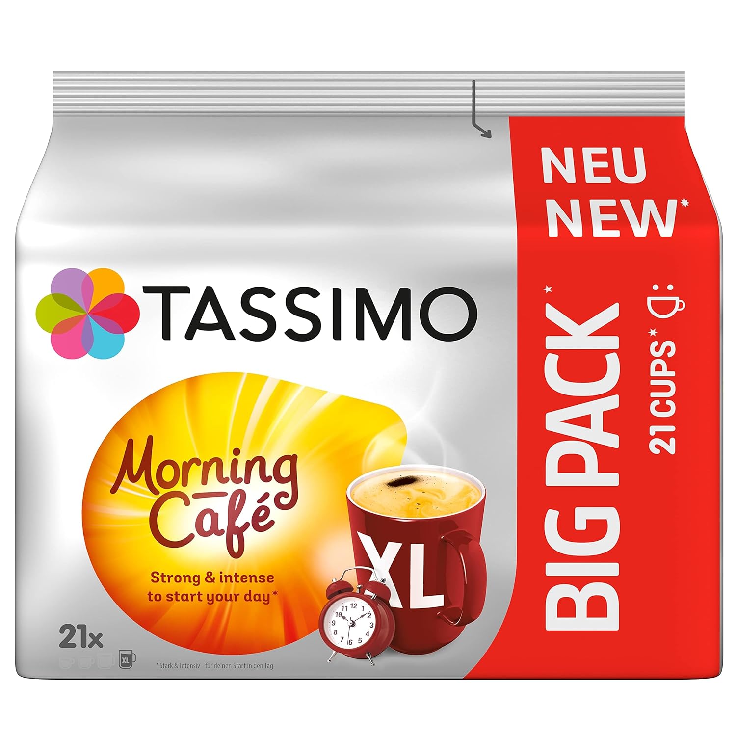 Tassimo Kapseln Morning Café XL Strong & Intense, Big Pack, 5 x 21 Pads, 105 Kaffeekapseln – Bild 6